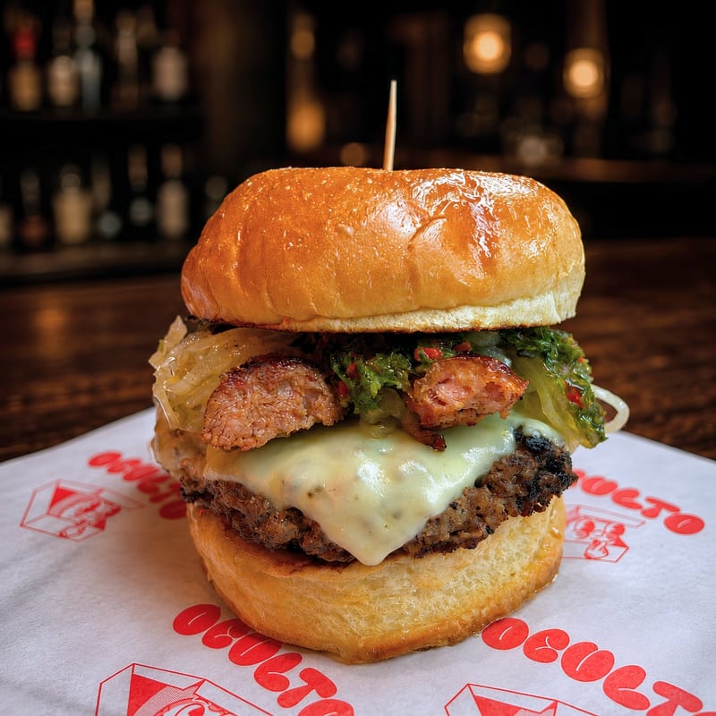 Hamburguesa La Boluda de Oculto Street Food